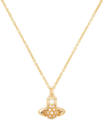 Shop Vivienne Westwood Donna Orb Pendant Necklace In Gold
