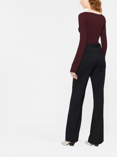 Shop Joseph Morissey Flared Trousers In Black