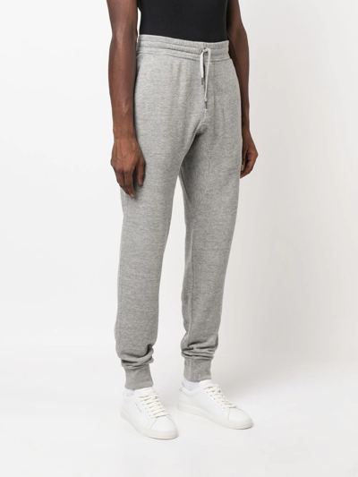 Shop Tom Ford Tapered Drawstring Track Pants In Grey