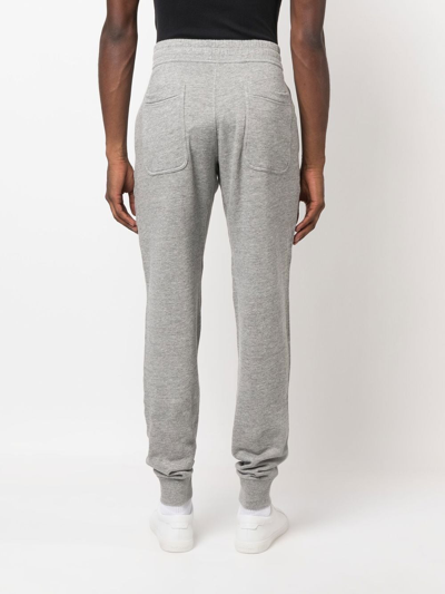 Shop Tom Ford Tapered Drawstring Track Pants In Grey