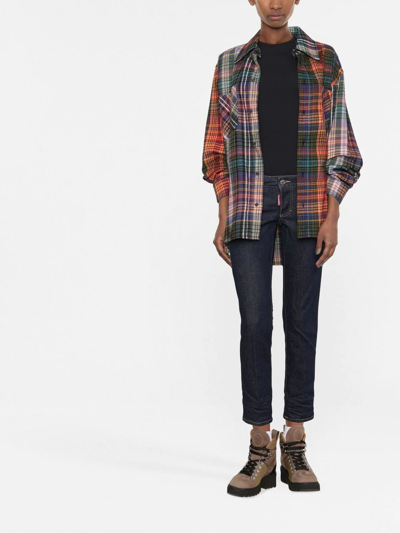 Dsquared2 Jennifer Stretch Cotton Denim Jeans In Blue