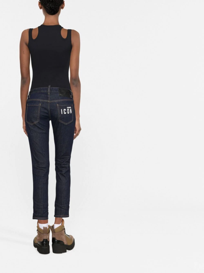 Dsquared2 Jennifer Stretch Cotton Denim Jeans In Blue