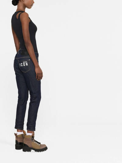 Dsquared2 Jennifer Stretch Cotton Denim Jeans In Blue