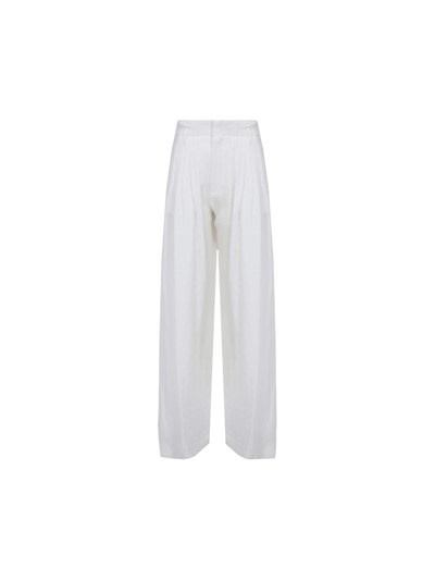 Shop Chloé Pants In Bianco