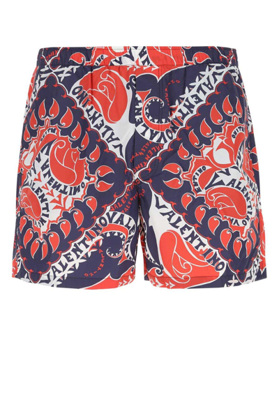 Shop Valentino Bandana Printed Swim Shorts