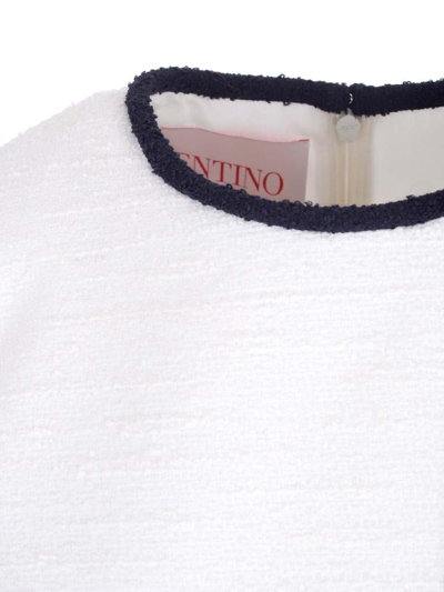 Shop Valentino Logo Plaque Crewneck Mini Shirt Dress
