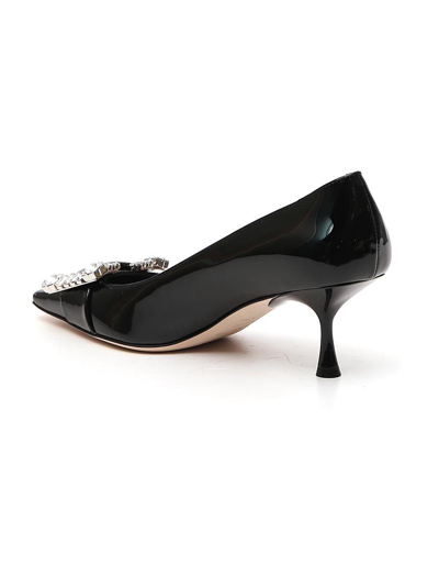 Shop Sergio Rossi Embellished Pumps In Nero