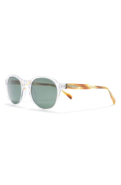 Shop Ted Baker 49mm Round Polarized Sunglasses