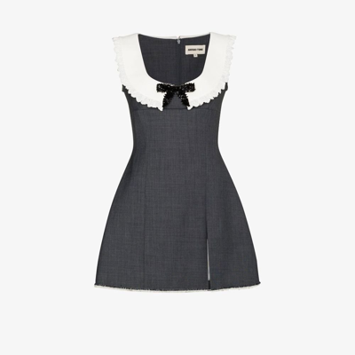 Shushu-tong Bow-detail Sleeveless Dress In Grey