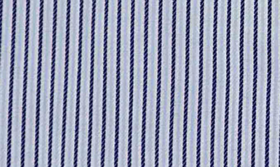 Shop Lorenzo Uomo Trim Fit Stripe Cotton Dress Shirt In Light Blue/ Navy