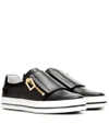 Roger Vivier Sneaky Viv Calf Leather Platform Zip Sneakers In Black