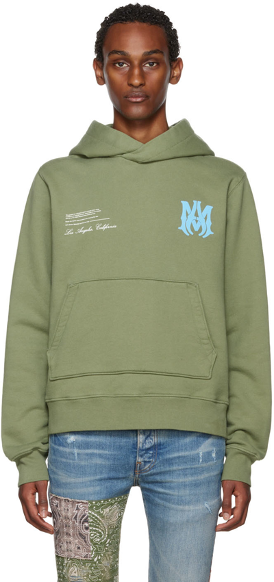 Amiri Military Specs Stencil Hoodie In Military Green | ModeSens