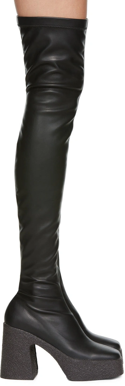 Shop Stella Mccartney Black Skyla Tall Boots In 1000 Black