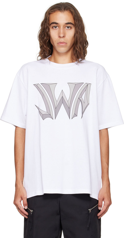 Shop Jw Anderson White Gothic T-shirt In 1 White
