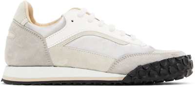 Shop Spalwart Gray & White Track Trainer Sneakers In Grey