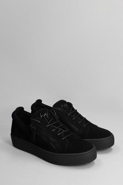 Shop Giuseppe Zanotti Frankie Sneakers In Black Suede