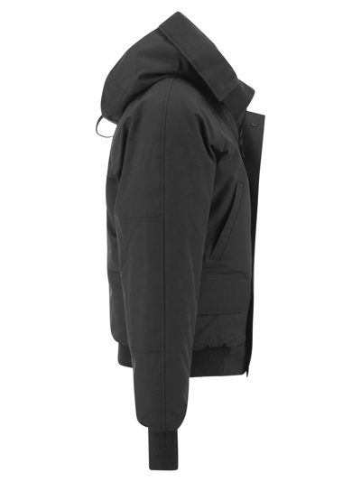 Shop Canada Goose Chilliwack - Hooded Bomber Jacket In Black