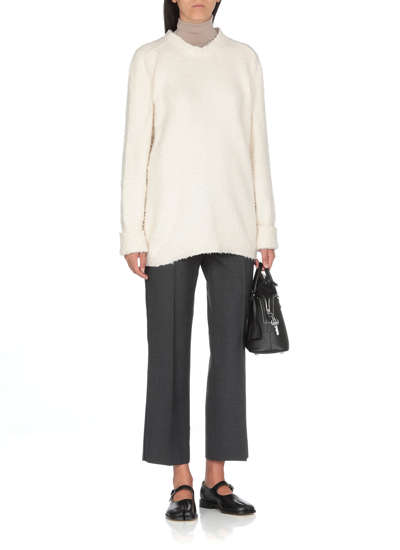 Shop Maison Margiela Wool Sweater In Beige