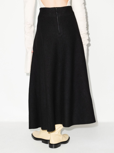 Shop Jil Sander High-waisted A-line Skirt In 黑色
