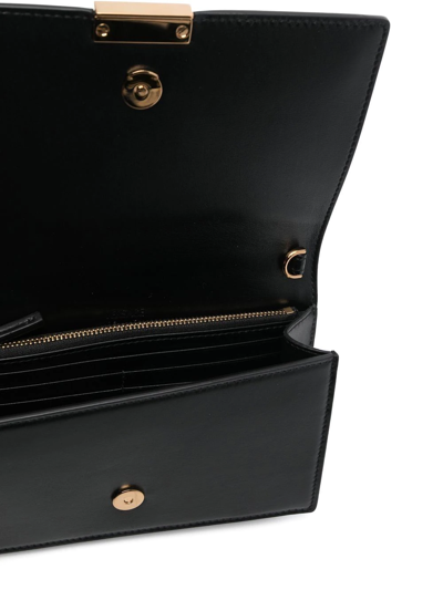 Versace Greca Goddess Leather Mini Bag In Black