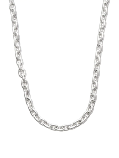 Shop All Blues Silver Chain-link Necklace In 银色