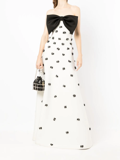Saiid Kobeisy Beaded Evening Dress In White