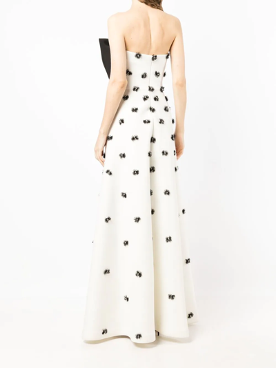 Saiid Kobeisy Beaded Evening Dress In White