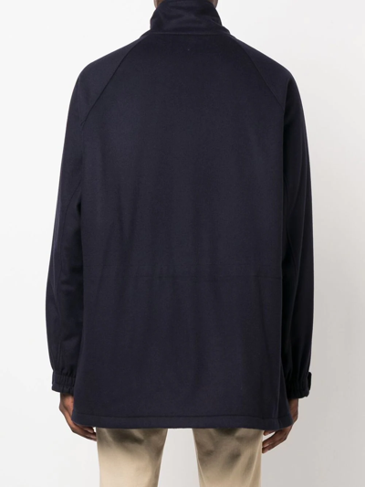 Ralph Lauren Cotton Wool Blend Parka In 蓝色