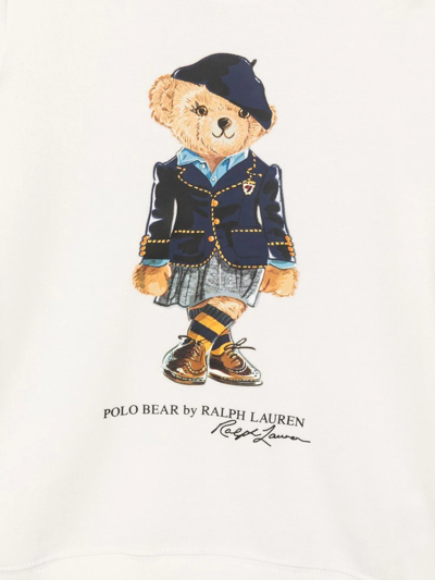 Shop Ralph Lauren Polo Bear Crew-neck Sweatshirt In 白色