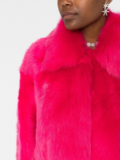 P.a.r.o.s.h Sheepskin Shearling Short Jacket In Pink