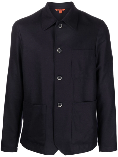 Shop Barena Venezia Button-down Shirt Jacket In 蓝色