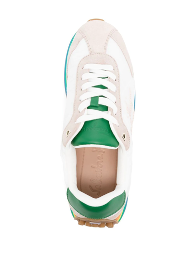 Ferragamo Iggy Rainbow-sole Sneakers In Multicolour