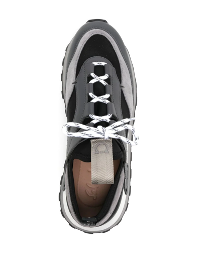 Ferragamo Indy Panelled-design Sneakers In Black