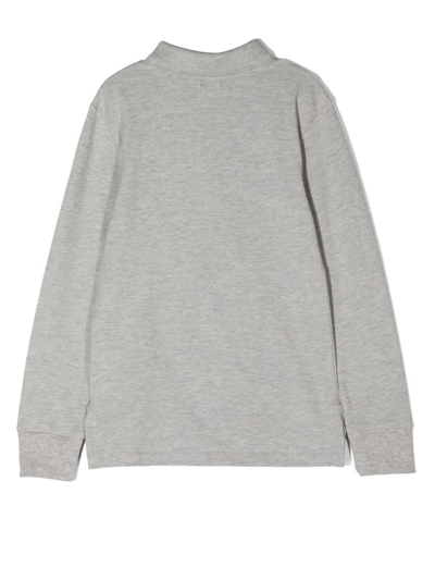 Polo Ralph Lauren Polo Pony Long-sleeve Polo Shirt In 灰色