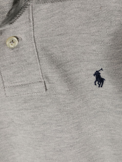 Polo Ralph Lauren Polo Pony Long-sleeve Polo Shirt In 灰色