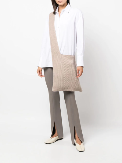 Joseph Ribbed-knit Tote Bag In 中性色