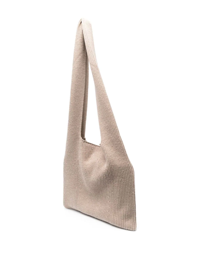 Joseph Ribbed-knit Tote Bag In 中性色
