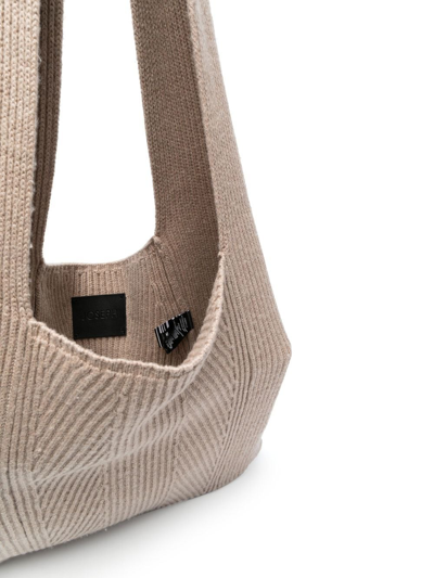 Joseph Ribbed-knit Tote Bag In 中性色