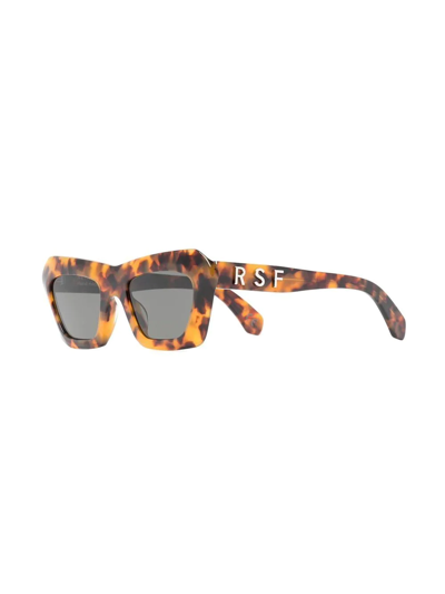 Shop Retrosuperfuture Zenya Cat-eye Frame Sunglasses In 褐色