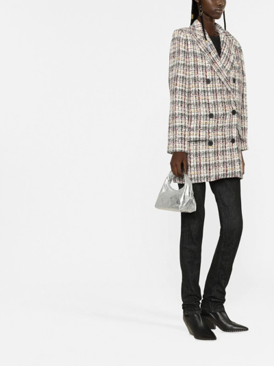 Iro Marton Double Breasted Blazer In Multi In 白色