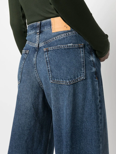 Shop Haikure High-rise Wide Leg Jeans In 蓝色