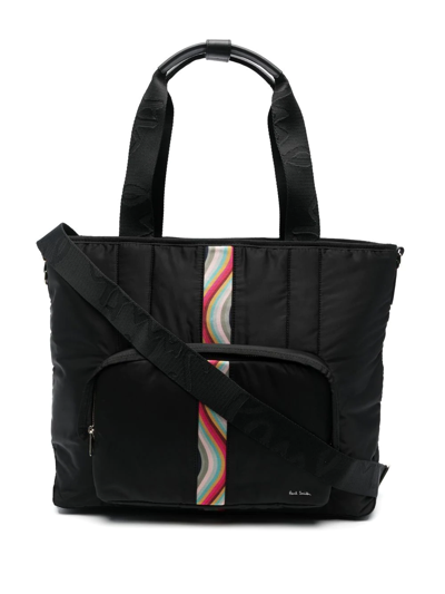 Shop Paul Smith Swirl-print Recycled Tote Bag In 褐色