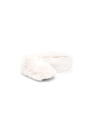 Shop Montelpare Tradition Faux-fur Touch-strap Shoes In 中性色
