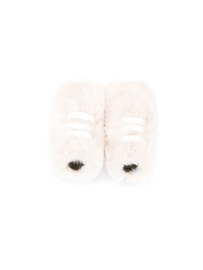 Montelpare Tradition Faux-fur Touch-strap Shoes In 中性色