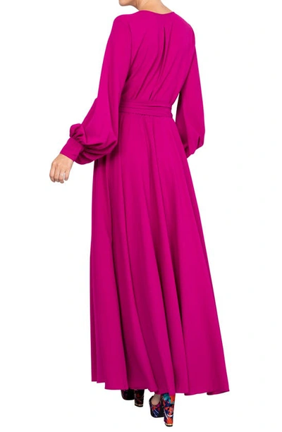 Shop Meghan La Lilypad Maxi Dress In Cranberry