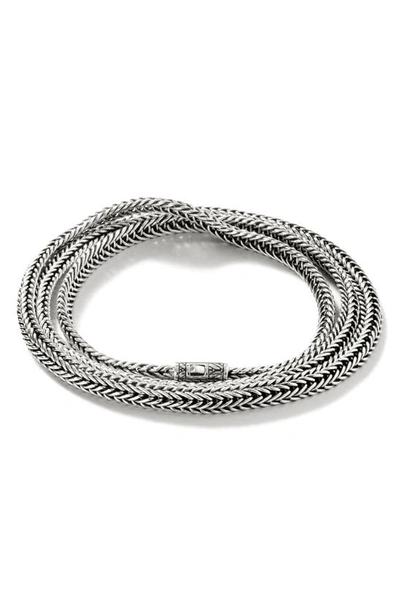 Shop John Hardy Classic Chain Wrap Bracelet In Silver