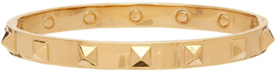 Shop Valentino Gold Rockstud Cuff Bracelet In Cs4 Oro 18