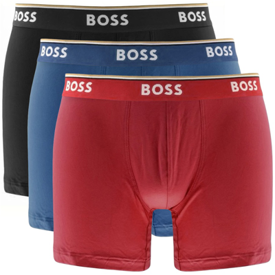 Shop Boss Business Boss Underwear Triple Pack Boxer Shorts In Red