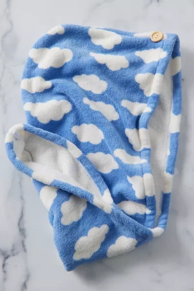 Shop Urban Outfitters Spa Day Quick-dry Hair Towel In Cloud Print