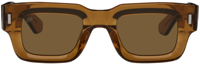 Shop Akila Orange Ares Sunglasses In Honey